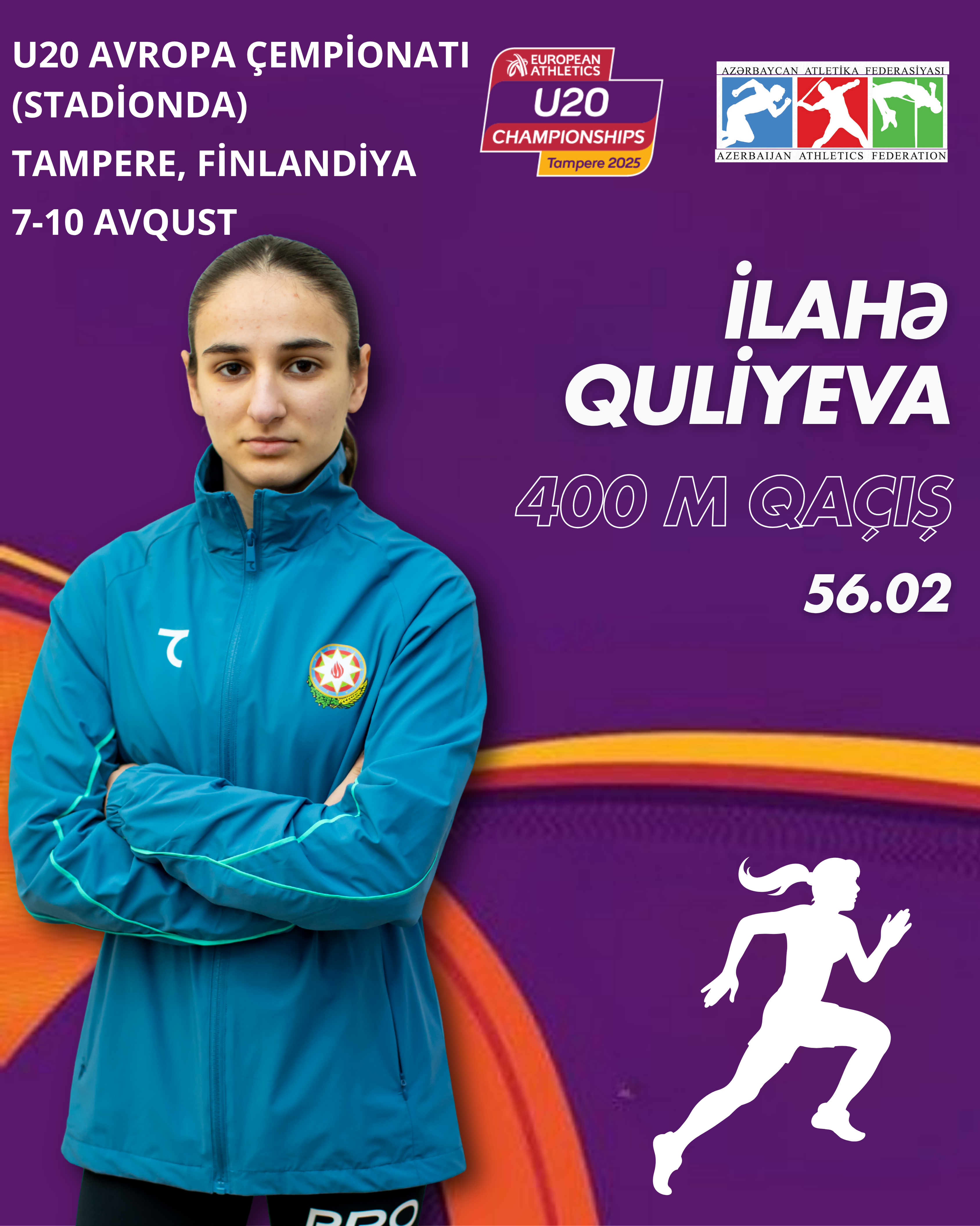 İlahə Quliyeva  U20 Avropa çempionatında çıxış etdi