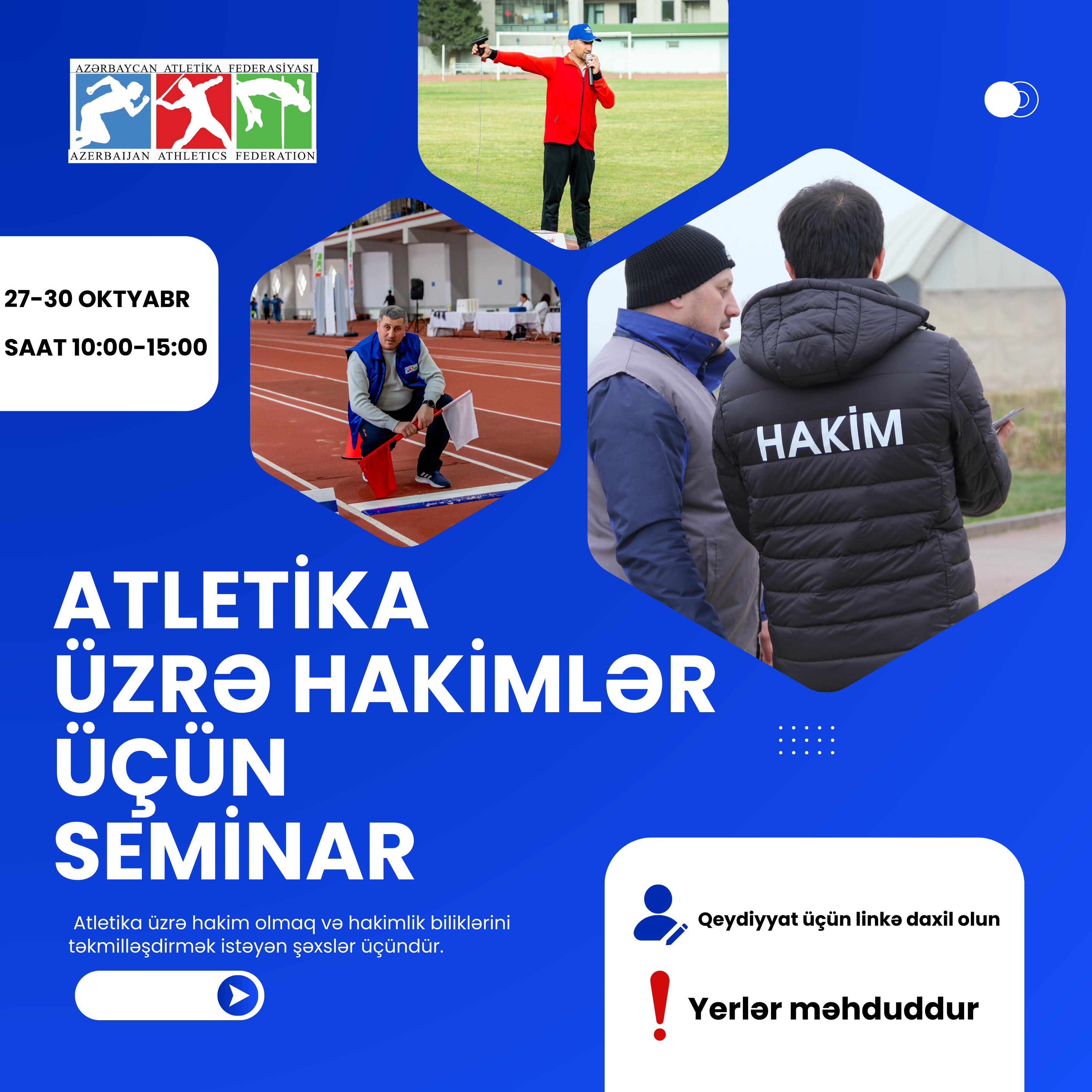 Atletika üzrə hakim olmaq və biliklərini təkmilləşdirmək istəyənlər üçün seminar