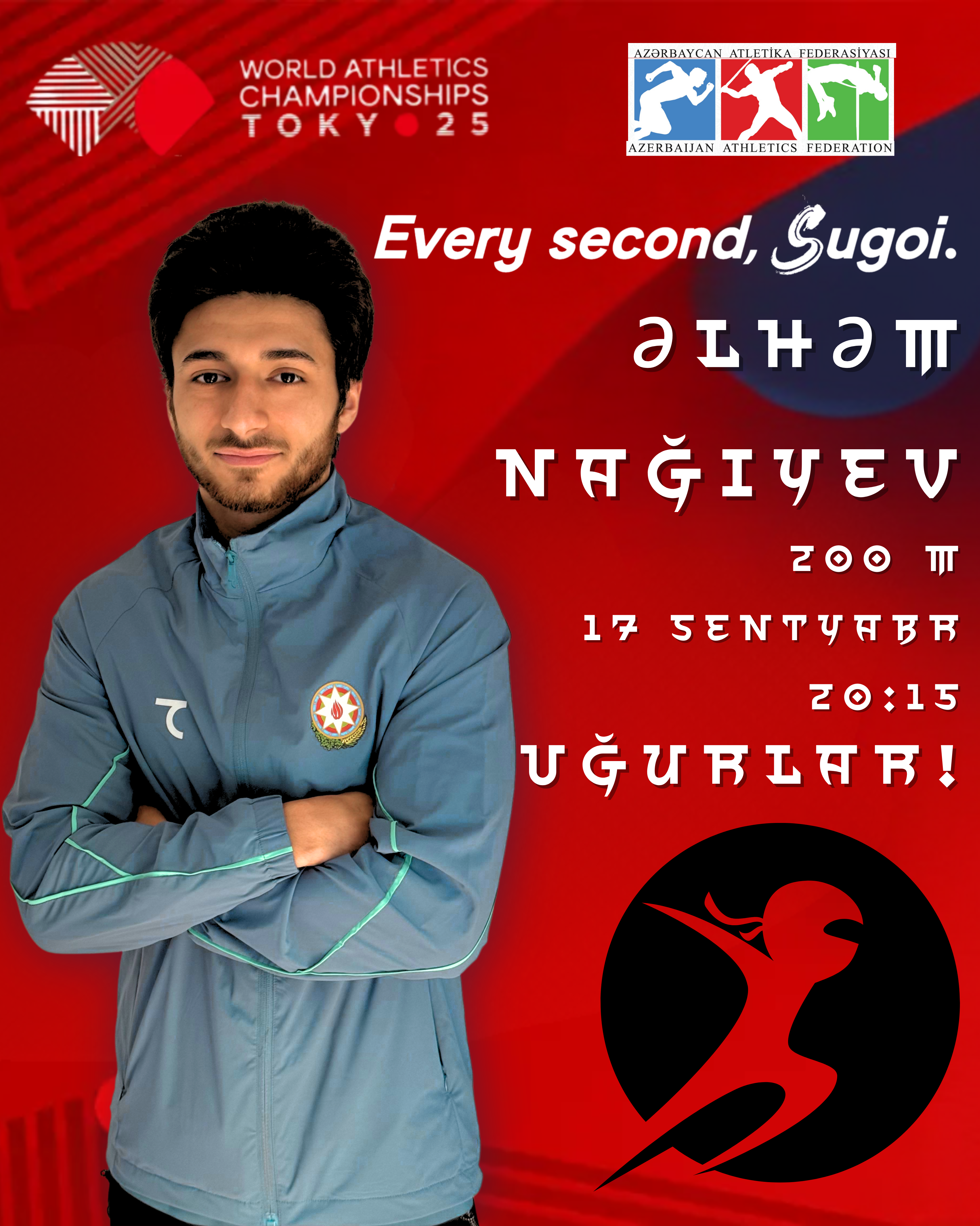 Əlhəm Nağıyev Tokio Dünya Çempionatında 200 metr məsafədə çıxış edəcək