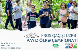 Kros qaçışı üzrə Payız ölkə çempionatı keçiriləcək.
