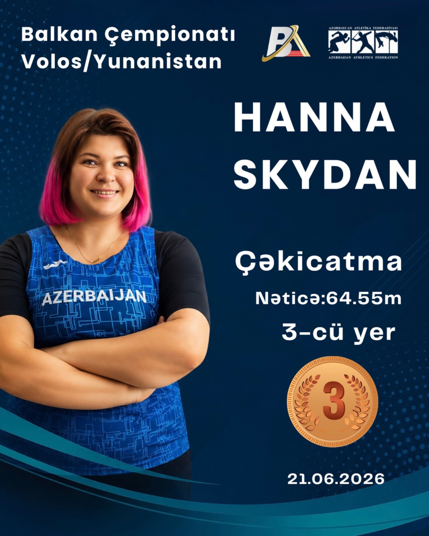 Anna Skidan bürünc medal qazandı!