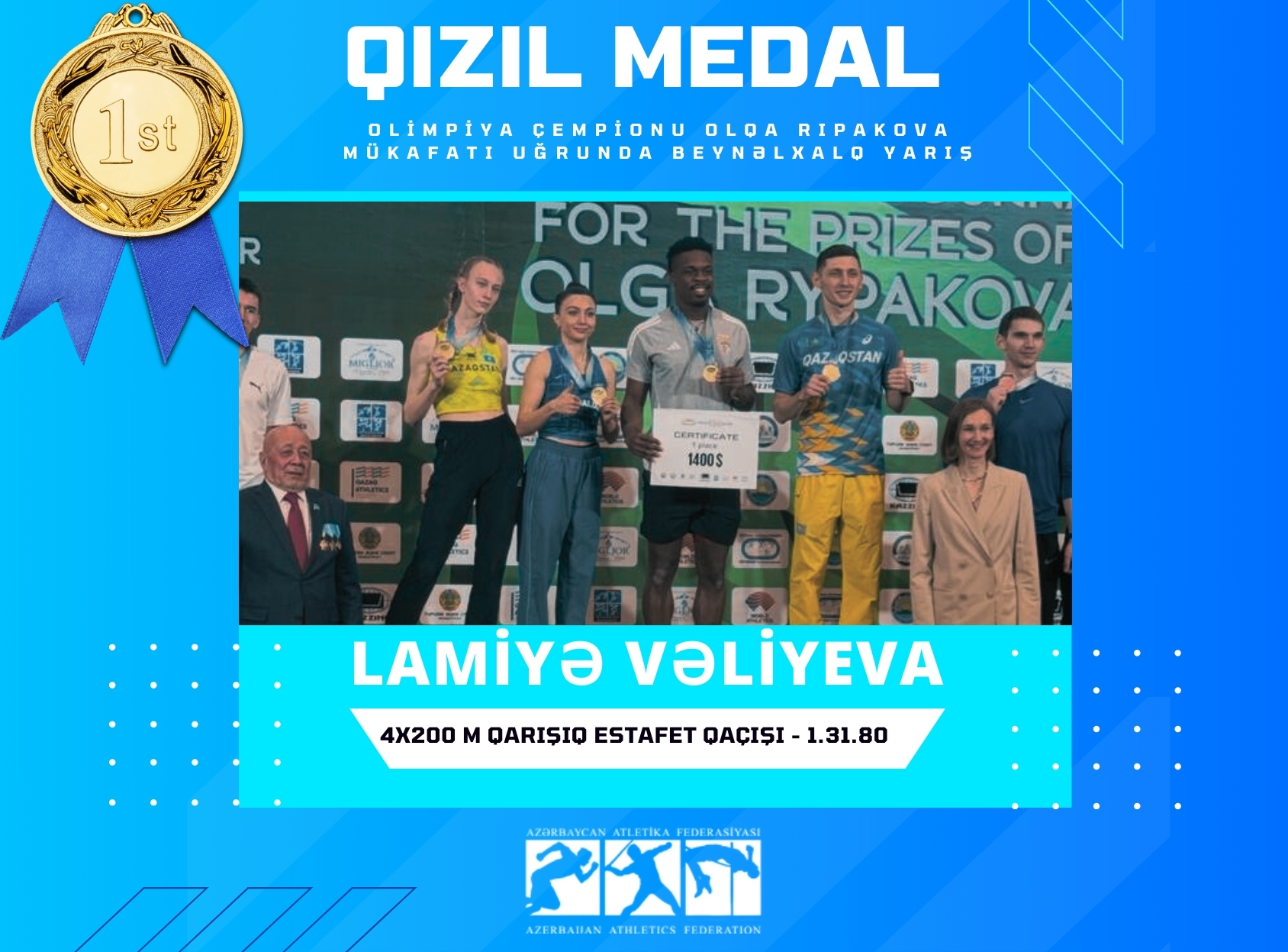  Lamiyə Vəliyeva qızıl medal qazandı 