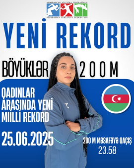 200 m qaçış növü üzrə yeni rekord
